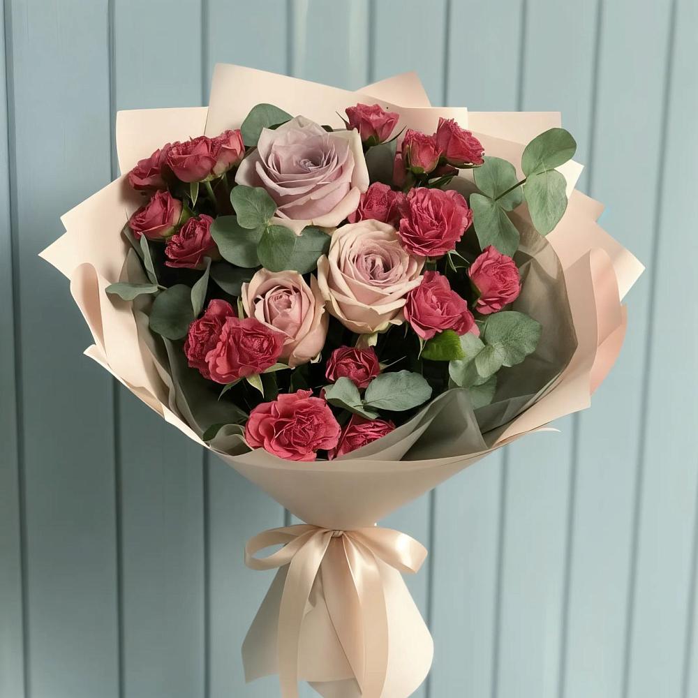 Букет цветов из: Гвоздики и Розы в Началово
