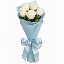 Букет 5 Белых роз Проуд в Началово