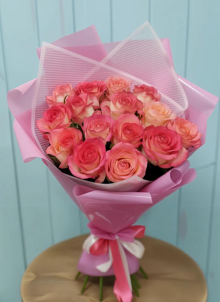 Букет 15 Розовых роз Равель в Началово