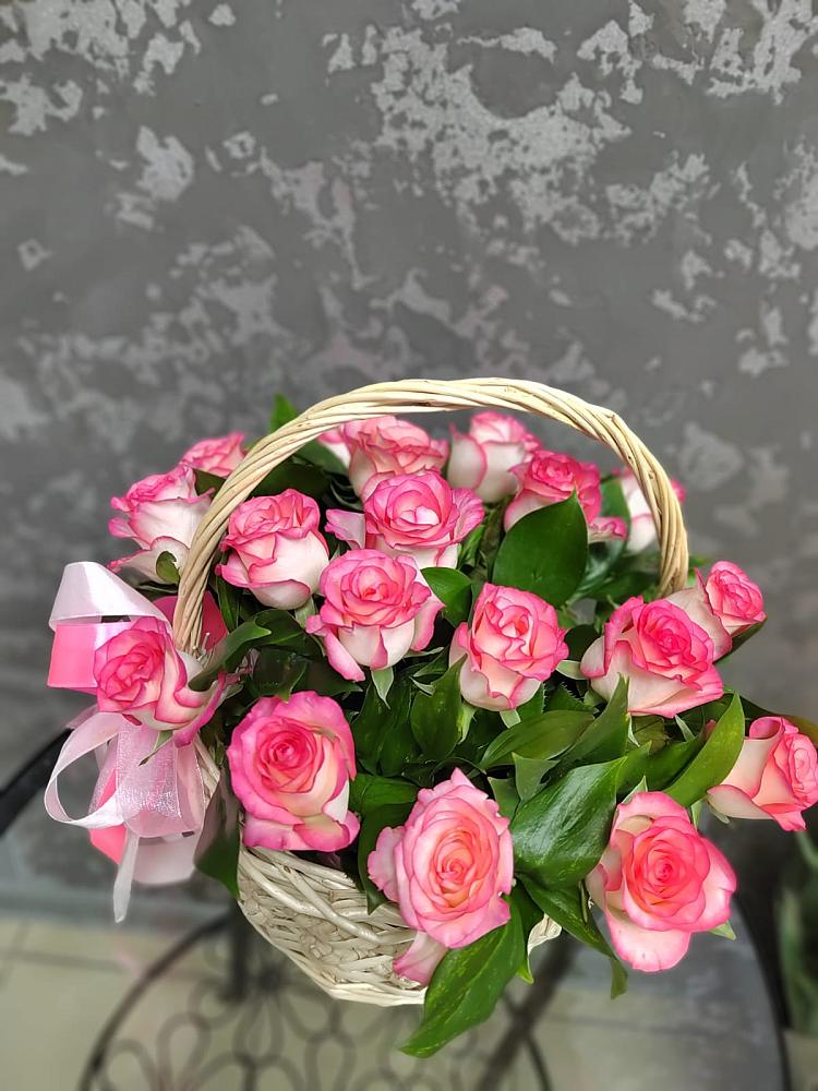 Цветочная композиция из Розы в корзине в Началово