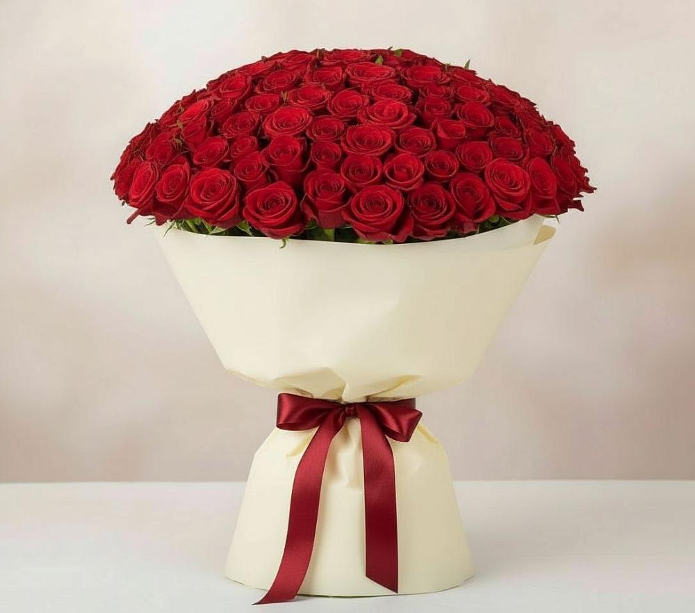 Букет 101 Красная роза Милано в Началово