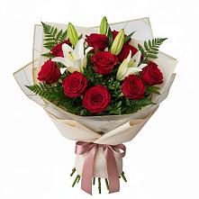 Букет цветов из:  Лилии и Розы в Началово