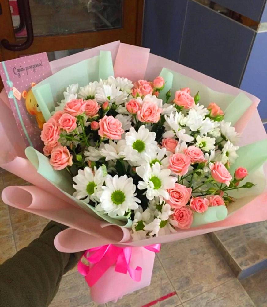 Букет цветов из: Розы и Хризантемы в Началово