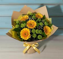 Букет цветов из:  Герберы и Хризантемы в Началово