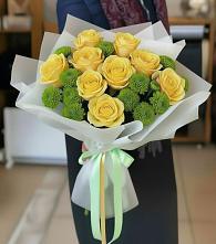 Букет цветов из:  Хризантемы и Розы в Началово