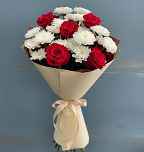 Букет цветов из:  Розы и Хризантемы #REPLACE_PRED# Началово