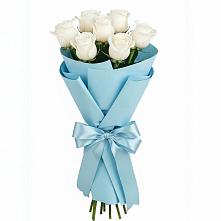 Букет 7 белых роз Проуд в Началово