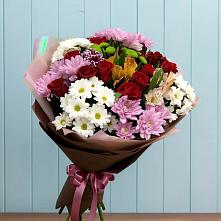 Букет цветов из:  Розы, Хризантемы и Альстромерии в Началово