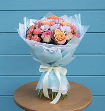 Букет цветов из:  Хризантемы и Розы в Началово
