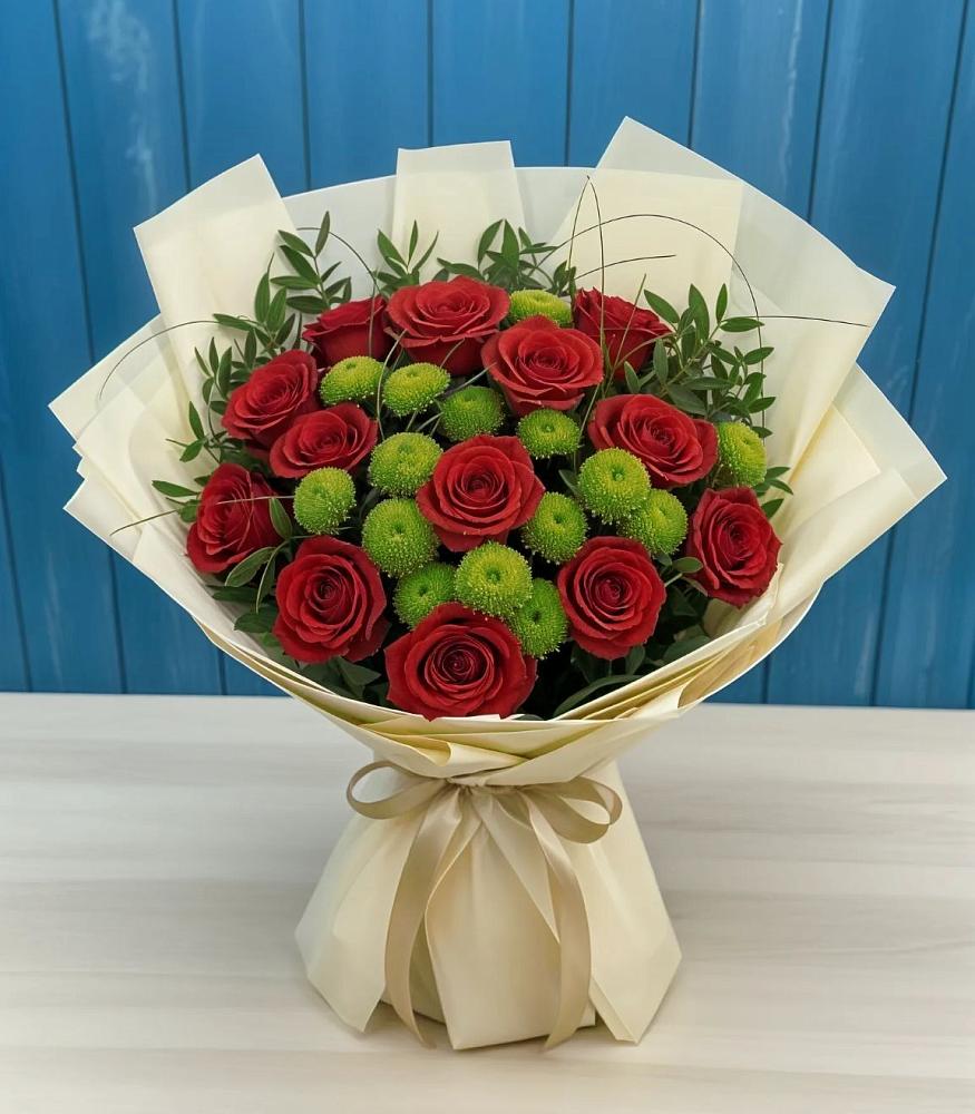 Букет цветов из: Розы и Хризантемы в Началово